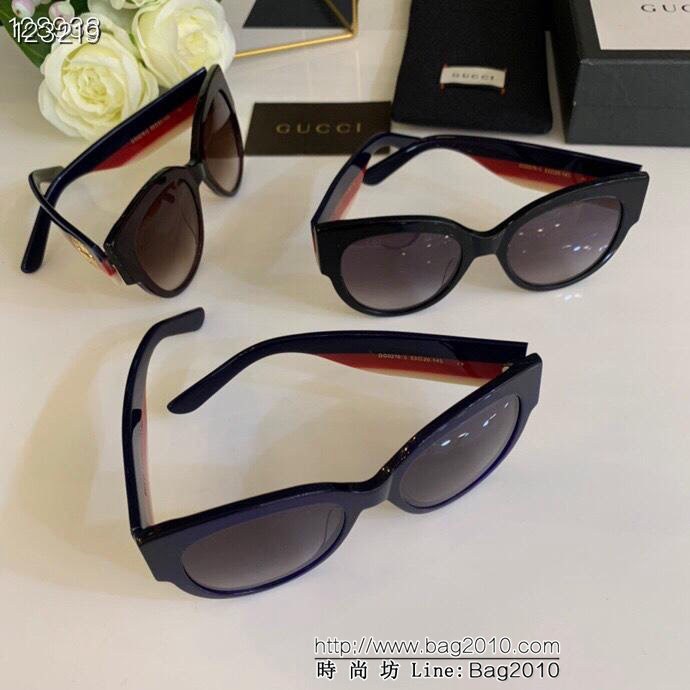 GUCCI古馳 GG 0276FS 手工製作 經典三色條紋+＂G”字LOGO 時尚潮流 男女款 太陽鏡  lly1386